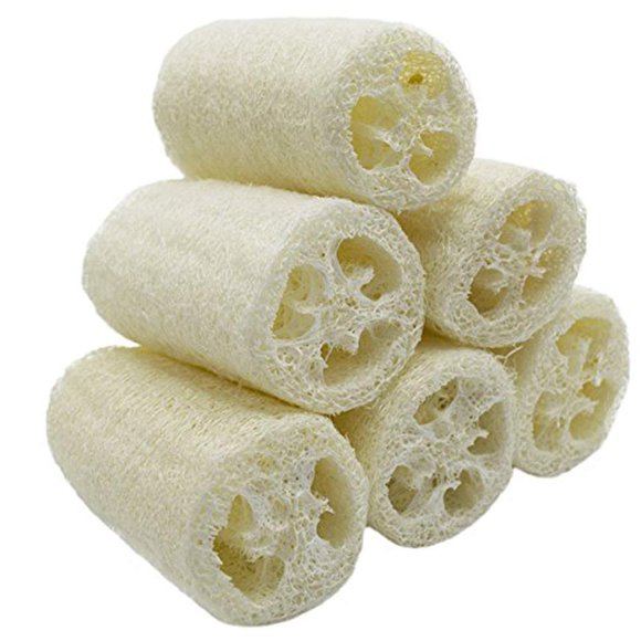 Esponja Loofah Serdokntbig Natural, 10 x 5 cm, 6 unidades, exfoliante