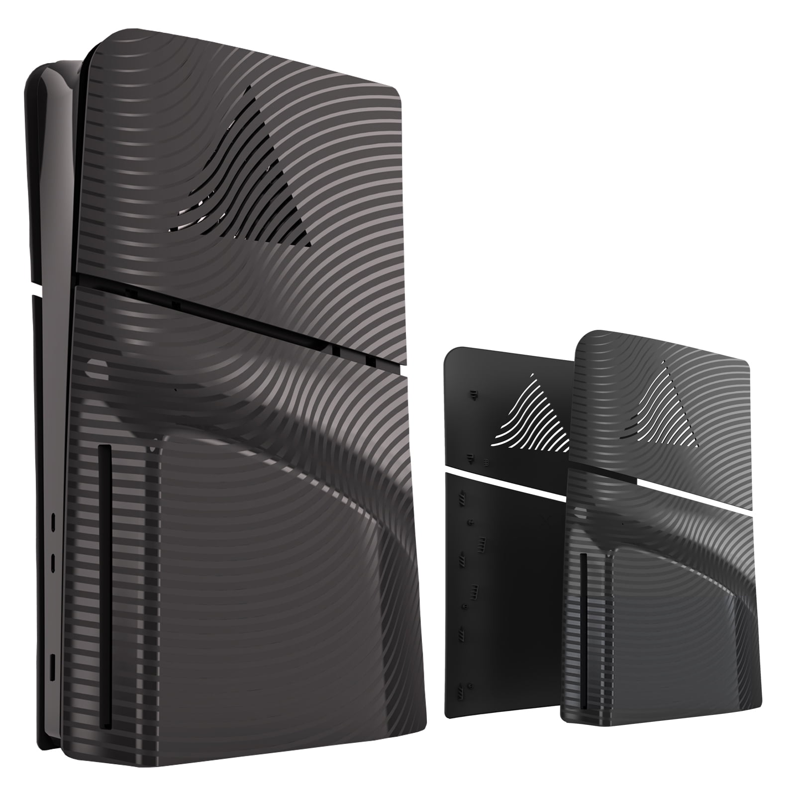 Panel De Repuesto Aaronmei Para Consola Ps5 Slim Edición Con Disco Cubierta Texturizada Ventilada Negro