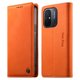 thumbnail image 1 of Funda Billetera de Cuero para [Xiaomi Redmi 12C], Bloqueo RFID, Tarjetas y Soporte Naranja, 1 of 5