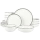 thumbnail image 1 of Juego de vajilla Gibson Home Oslo de porcelana, 16 piezas, color blanco, 1 of 7