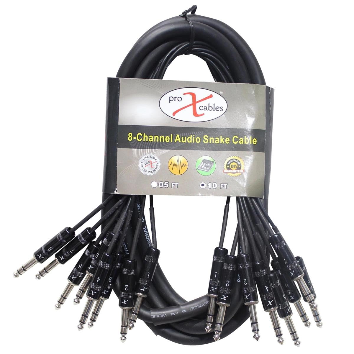 Cable Audio Snake Pro-x Xc-8trs10 De 10 M Y 8 Canales Trs-m A Trs-m