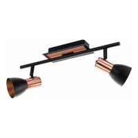 Genérico - Lámpara Doble Techo Pared E27 Negro Cobre 110V 220V Jhn