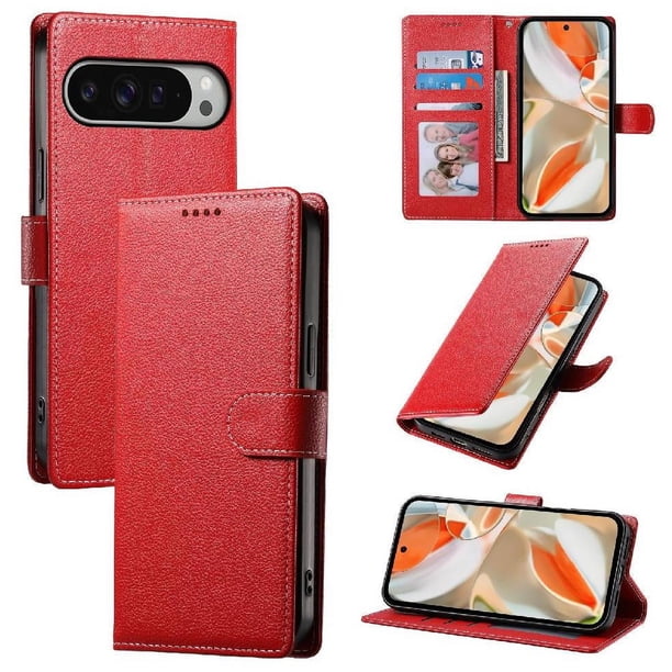 Funda para FOXDOCK Google Pixel 9 Pro XL– Cuero Premium, 3 ranuras para tarjetas, Protección contra impactos