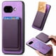 thumbnail image 1 of Funda de Cuero Magnética con Tarjetero para Samsung Galaxy S25 Edge Cubierta Delgada Morado, 1 of 5