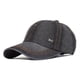 thumbnail image 1 of 1pc Plain Color Cotton Washed Print Adjustable Casual Baseball Cap, For Outdoor Sport, 1 of 2