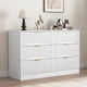 thumbnail image 2 of Modern 6-Drawer Dresser, Chest of Drawers for Bedroom, Living Room, Hallway, and Entryway - Large Storage Cabinet, White,Drawer panel with wavy patterns, 2 of 3