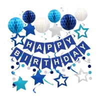 Magideal - Banner De Cumpleaños Artesanías De Papel Reutilizables Propiedades De Fotos Modernas Decoraciones De Cumpleaños De Adornos Para El Café Al Aire Libre