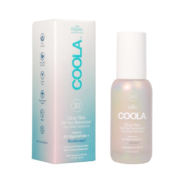 COOLA Clear Skin SPF 30 protector solar facial mineral sin aceite, 33 ml