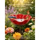 thumbnail image 2 of Estacas jardín flor metal 3 uds baño pájaros estación riego abejas colibríes jardín, 2 of 7