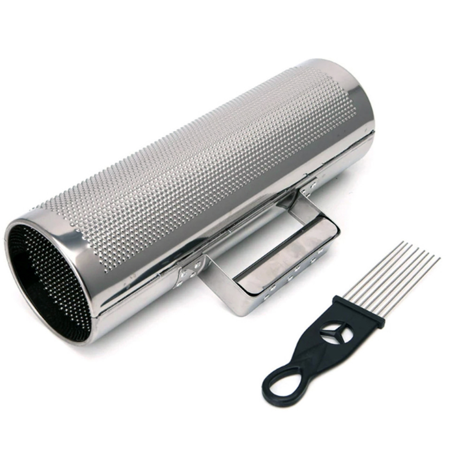 Hendrix - Guiro 10X3 Pulgadas Color Plata + Cepillo - Ps