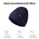 thumbnail image 2 of Gorro de invierno con forro de satén para mujer y hombre, gorro holgado con forro de seda para invierno, gorro de punto cálido con puños., 2 of 5