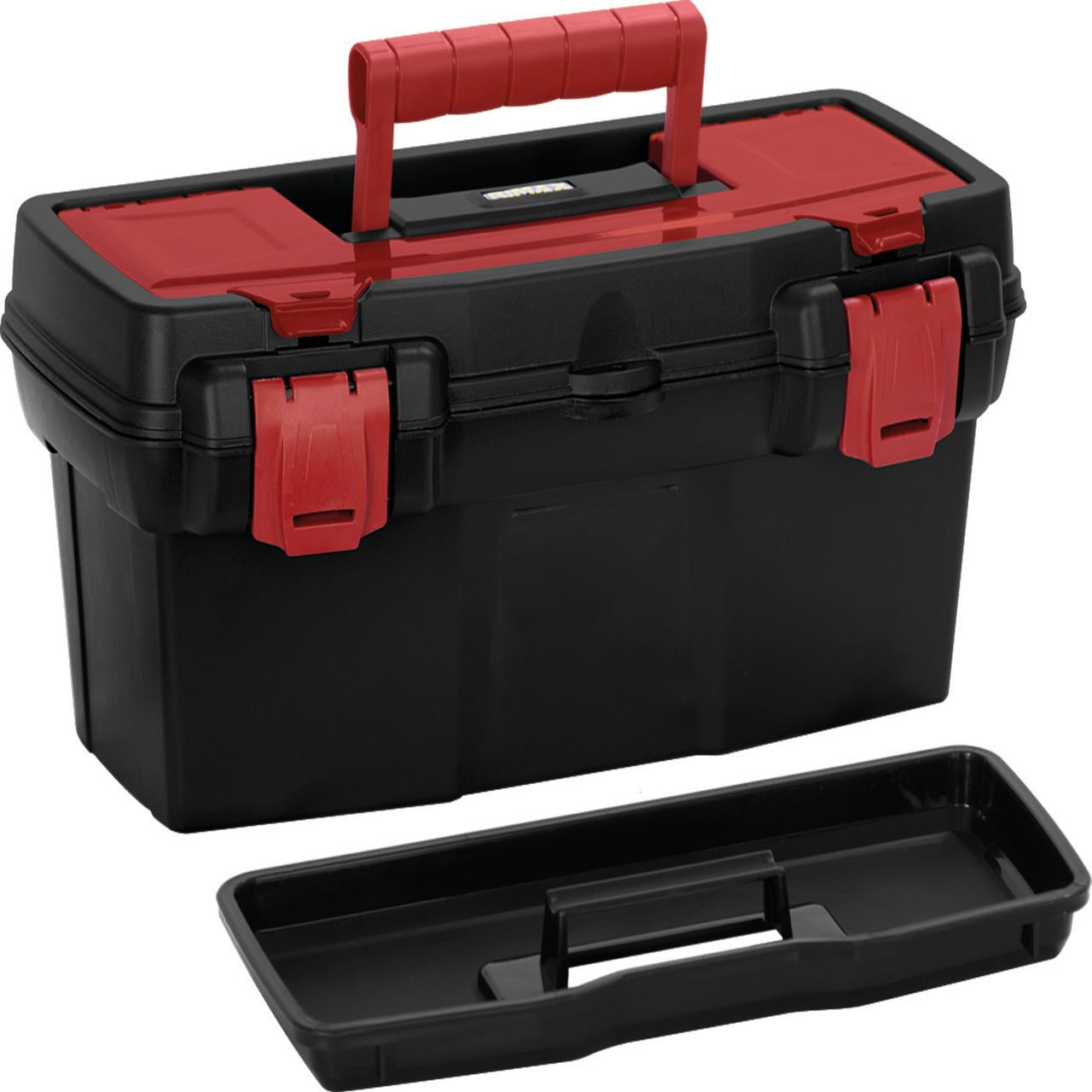 Caja Porta Herramientas 16" 15 Kg Plástico Rimax Rx12166 Negro Y Rojo