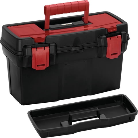 Caja Porta Herramientas 16"" 15 Kg Plástico Rimax Rx12166 Negro Y Rojo