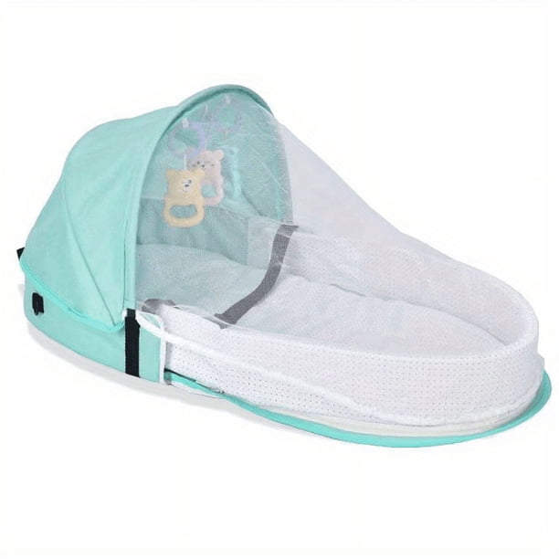 Baby Portable Crib Lounge Chair, Baby Travel Cot, Indoor And Outdoor Foldable Carry Cot , For 0-18 Months Baby