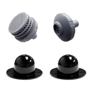 Ioensy - Juego De Conectores De Chorro De Agua Para Piscinas 25022E Para Piscina Elevada Y Tapón Para Orificios, 1 Rejilla De Filtro, Tapón Para 2 Orificios