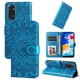 thumbnail image 1 of Funda tipo cartera FOXDOCK para Xiaomi Redmi Note 11 4G , diseño girasol en relieve, cuero PU, cierre magnético, soporte y tarjetero, 1 of 5