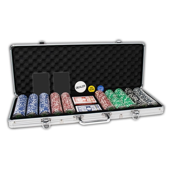 Set de póker DA VINCI Casino Del Sol 500 fichas de 11,5 g con accesorios