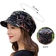 thumbnail image 4 of Gorro de invierno para mujer, con visera corta, plisado y floral, resistente al viento, cálido, térmico, con forro polar para uso diario., 4 of 5