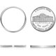 thumbnail image 3 of Metal Factory Anillo de plata esterlina 925, 2 mm, acabado pulido de domo liso, 3 of 3