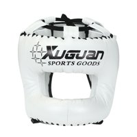 Magideal - Casco De Boxeo, Casco Deportivo Para Niños Adultos, Casco De Kickboxing Transpirable, Protector Facial De Protección Para La Cabeza Para Entrenamiento Blanco
