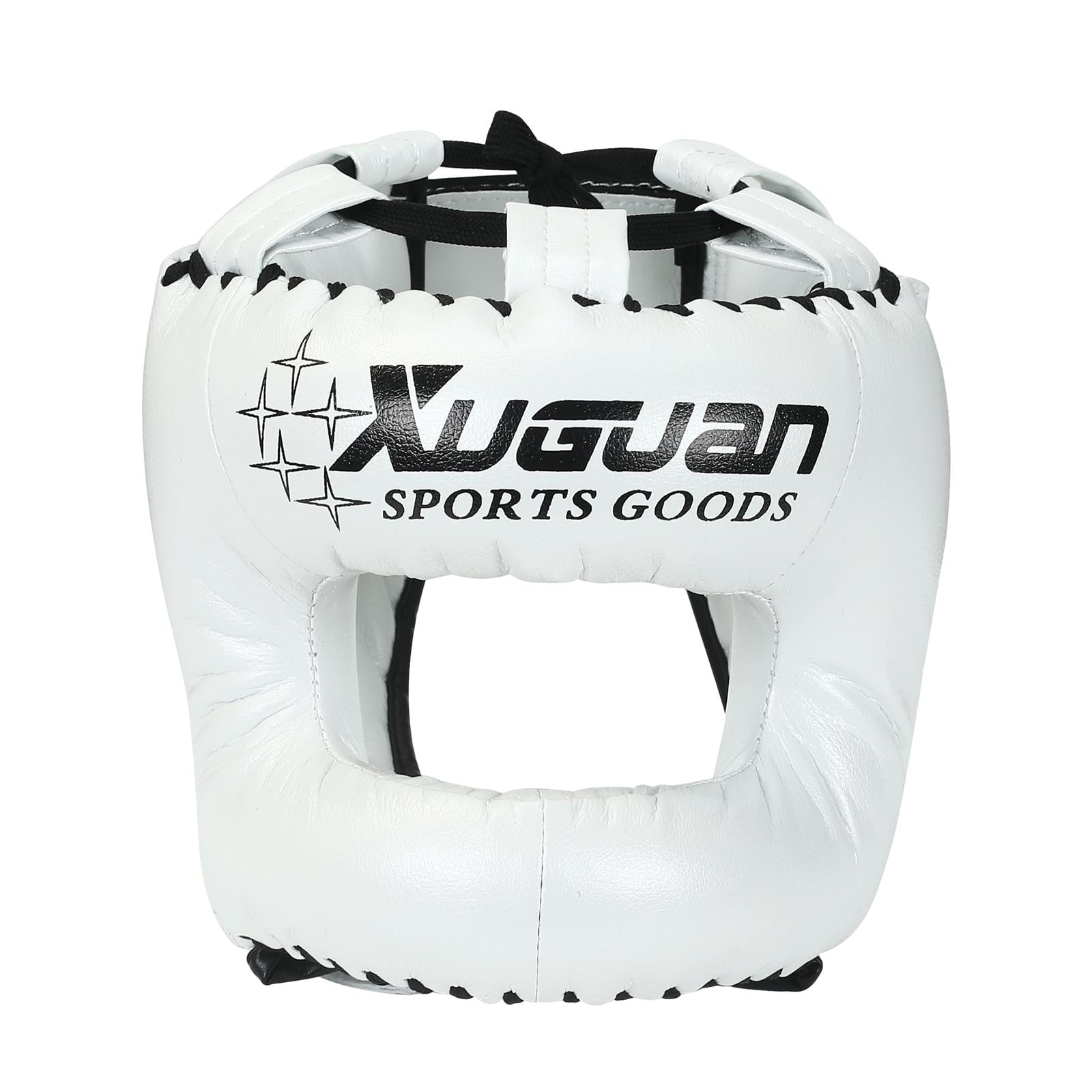 Magideal - Casco De Boxeo, Casco Deportivo Para Niños Adultos, Casco De Kickboxing Transpirable, Protector Facial De Protección Para La Cabeza Para Entrenamiento Blanco