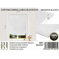 Todostore - Cortina Roller Blackout 80X200Cm Blanco 1027