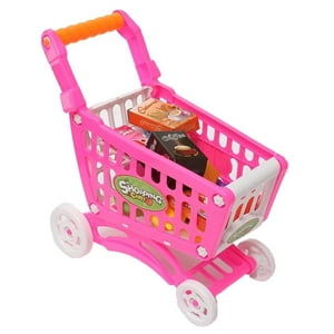 Total Click - Juguete Set Carrito De Compras Con Accesorios 56 Piezas Rosado