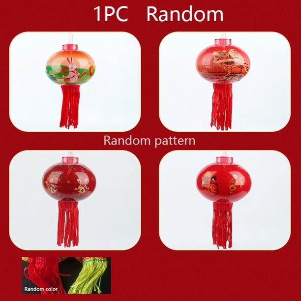 1PCS Chinese New Year Lantern: Light Up Your Festivities with a Cartoon Handheld Flash Lamp!