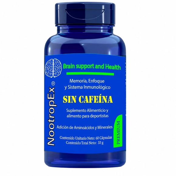 Multivitaminico Nootropes Sin Cafeina 30 dosis Brain Supporrt and Health