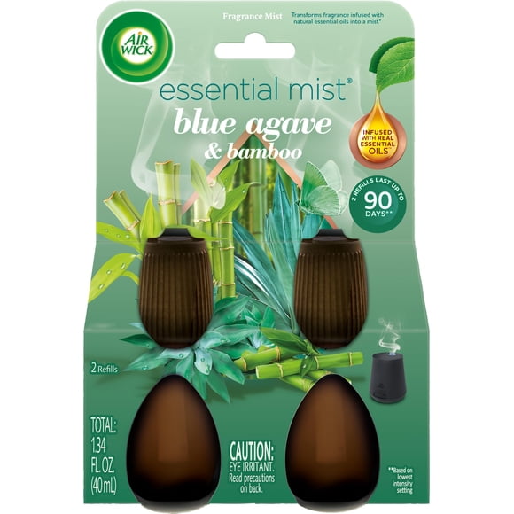 Air Wick Essential Mist de doble recarga, agave azul y bambú