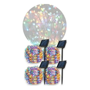 Genérico - Pack X4 Guirnalda Solar Luz Led Hadas 10M Luces Hadas Solar