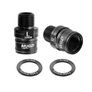 Ioensy - 2 Piezas Extensor De Pedal De Bicicleta De 20 Mm Espaciador De Pedal Extendido Resistente Para Bicicleta De Carretera Negro