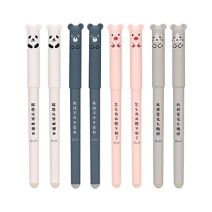 Magideal - 8 Bolígrafos De Gel Borrables De 0,38 Mm, Bolígrafos Borrables Para Papelería, Suministros De Negocios, Color Negro