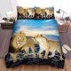 thumbnail image 1 of Lion Couple And Blue Ocean Quilt Duvet Cover Set Soft Kids Bedclothes Bed Linen3-Piece Bedding Set, 1 of 5