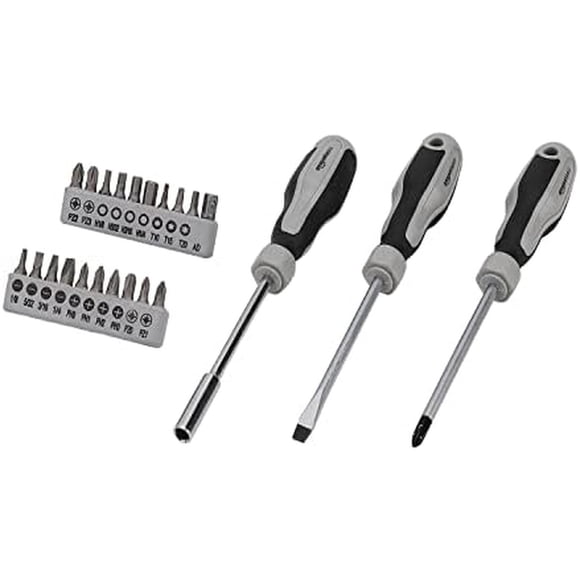 Set de Herramientas AmazonBasics 173 Piezas Acero Cromado