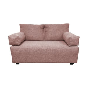Induhome - Sofa Elle 2 Cuerpos Chenille Palo Rosa
