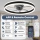 thumbnail image 4 of Ventilador de techo Fszdorj F105 de 60 cm con luz, control remoto y app, 4 of 7