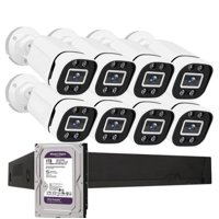 Artihogar - Kit Cctv Pro 8 Cámaras Fhd Colorvu 2Mp Micrófono + Disco 1 Terabyte Audio