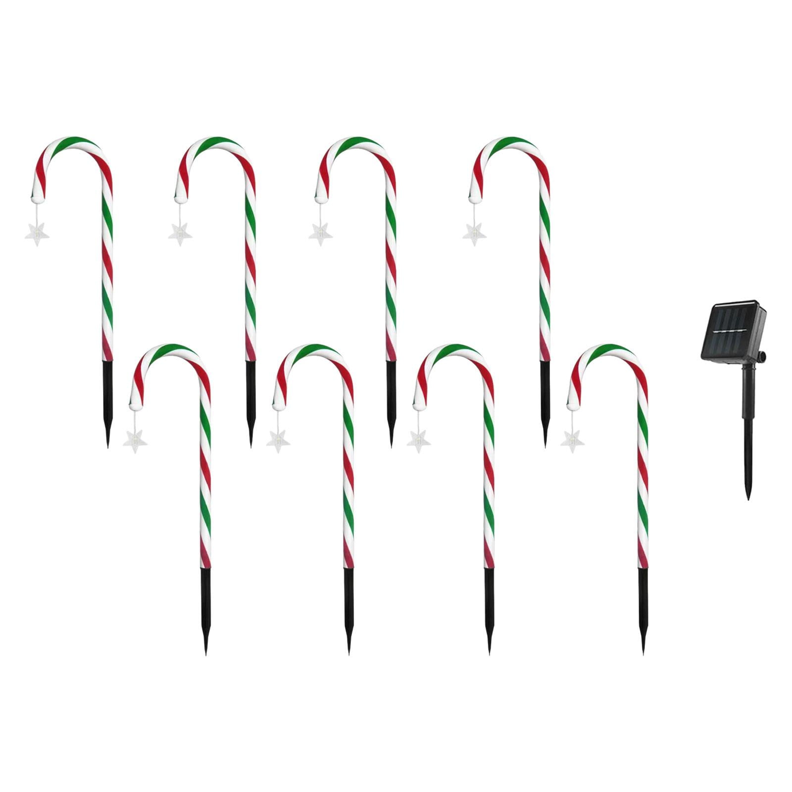 Magideal - Luces Solares Navideñas De Bastón De , Luces Solares Para Marcadores De Caminos, Luces Navideñas De Estaca Para Caminos, Para , Porche Estrella