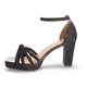 thumbnail image 4 of Sandalia Tacón Negro Vía Franca, 4 of 5