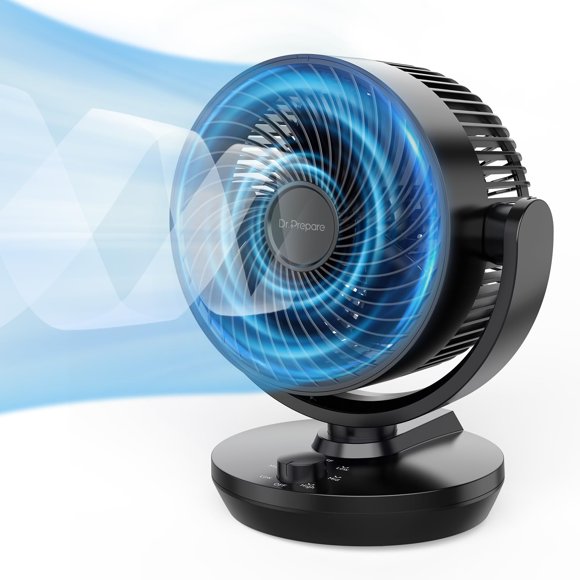 Ventilador circulador de aire DR.PREPARE oscilante de 28,7 cm, 3 velocidades