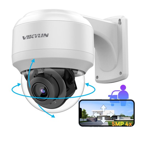 Cámara IP VIKYLIN 5MP para exteriores PTZ con zoom 5X y PoE