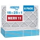 thumbnail image 1 of Filtro de aire Aerostar MERV 11 plisado 16x25x1 (paquete de 6), 1 of 6