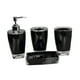 thumbnail image 1 of Dispensador De Jabón De 4 Piezas, Artículos De Tocador Modernos, Soporte Para Cepillos De Dientes Para Tocador, Hotel, Negro, 1 of 3