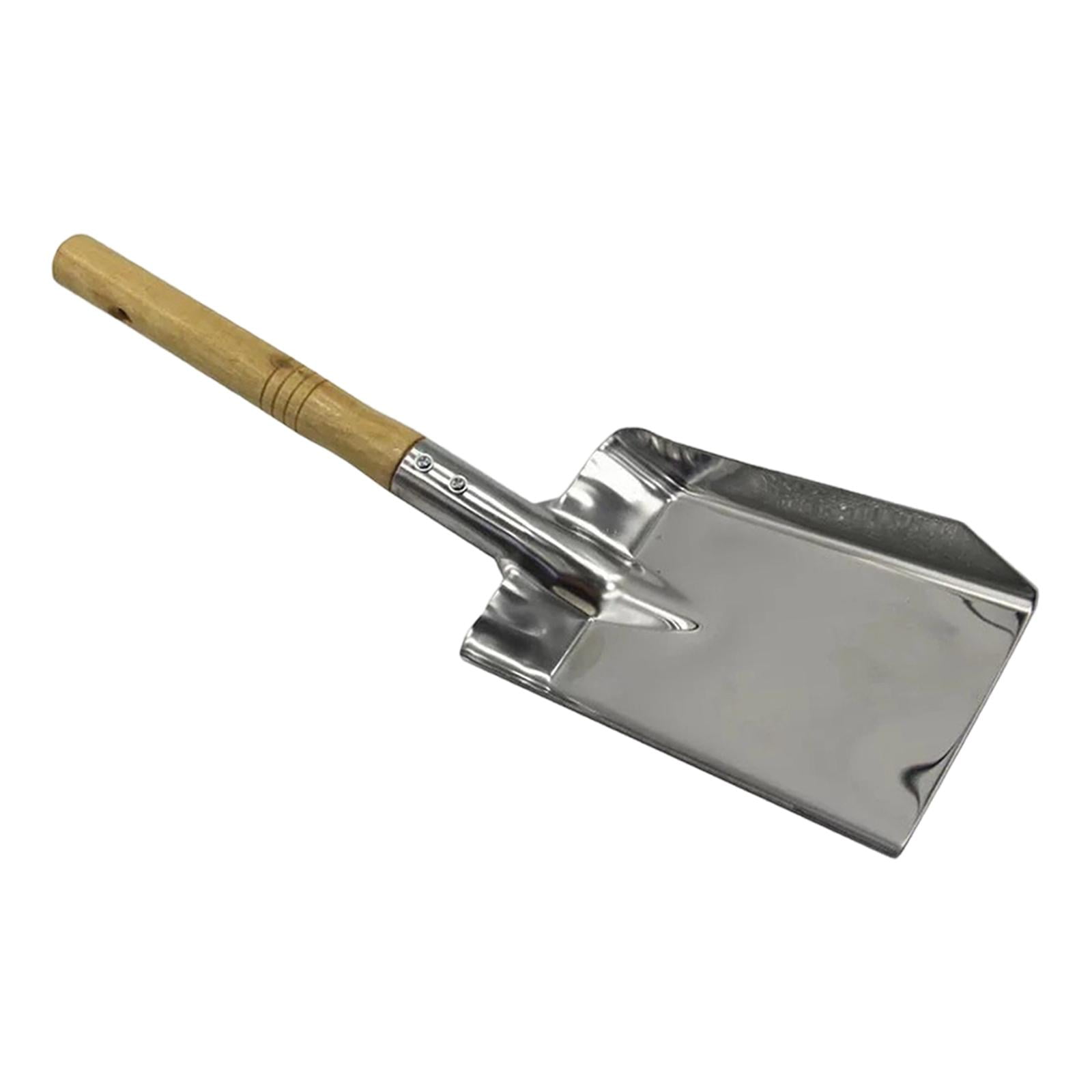 Magideal - Pala Mano Chimenea Herramienta Jardín Acero Inoxidable Mango Madera Diseño Portátil Adecuada Para Limpieza De Chimenea Jardinería Plantación Y Camping Pequeño
