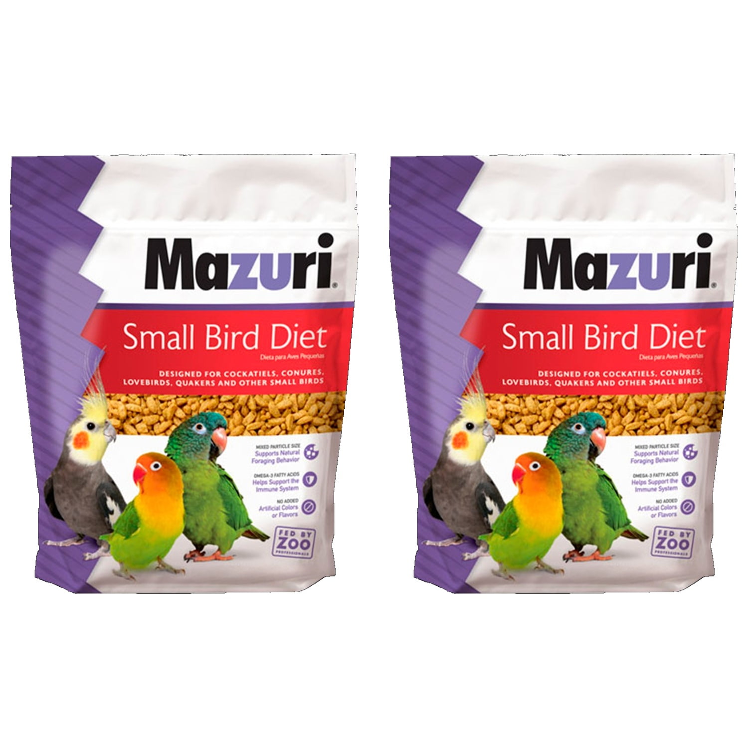 Pack X2 UN - MAZURI SMALL BIRD DIET (1,13 KG)