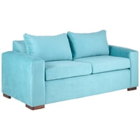Muebles Altiro - Sofá Edom 3 Cuerpos - Tela Felpa Turquesa