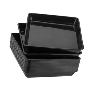 Genérico - 10 Uds. Bandejas Para Plantas, Platillos Ligeros Para Plantas Para Interiores, Exteriores, Patios, Balcones, Color Negro