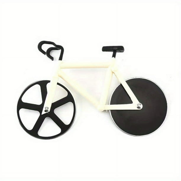 1pc, Premium Pizza Cutter, Pizza Wheel, Metal Pizza Knife, Stainless Steel Pizza Cutter Wheel, Bicycle Shaped Pizza Cutter With Stainless Steel Blade, Cake Pie Pastry Cutter, Kitchen Supplies, Baking