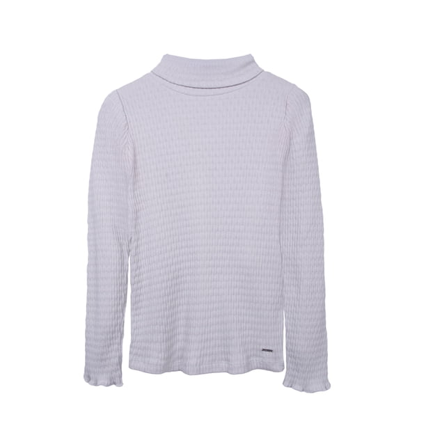 Polera Niña Beatle Texturada 100% Algodón Gris
